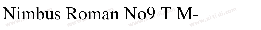 Nimbus Roman No9 T M字体转换